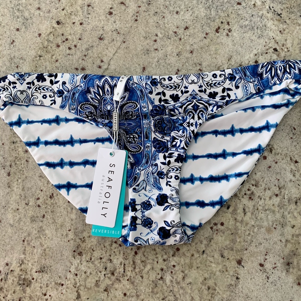 Seafolly Size 10 Reversible Bottoms NWT